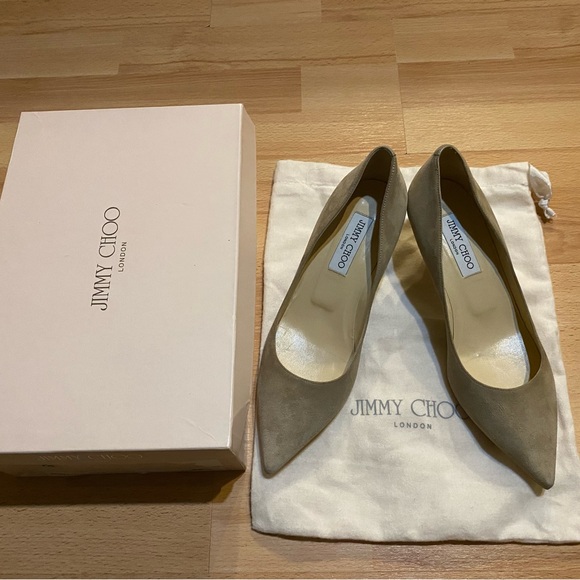 Jimmy Choo pump suede beige heels size 38 - Picture 8 of 8